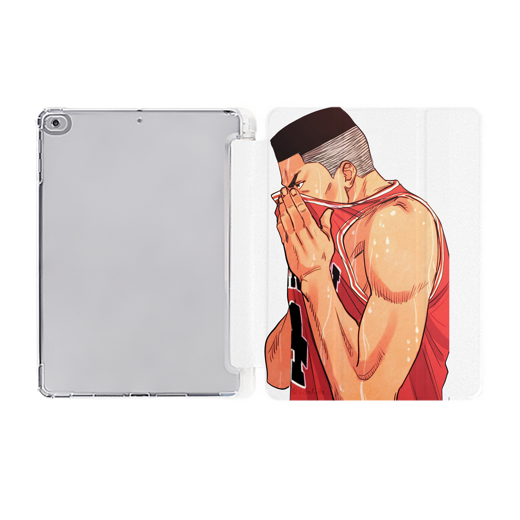 （画像用） SLAM DUNK／スラムダンク IPad ケース ペン収納付き 三つ折りスタンド PUレザー×シリコン 対応機種9.5/10.5/10.9インチ